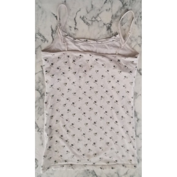 Aeropostale Stretch Juniors Large Tank Top Cami Camisole Floral Spaghetti Straps - Picture 3 of 7